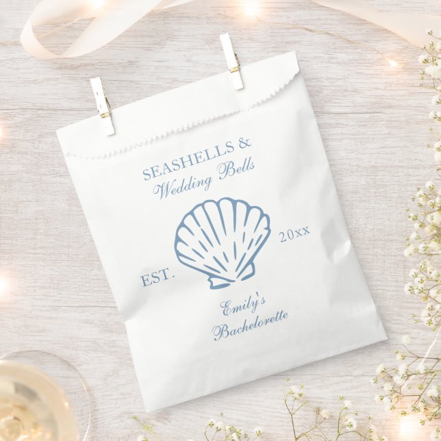 Seashells and Wedding Bells Bachelorette Party Favour Bags (Clipped)