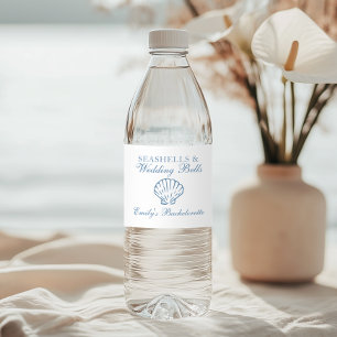 Seashells and Wedding Bells Bachelorette Party Water Bottle Label