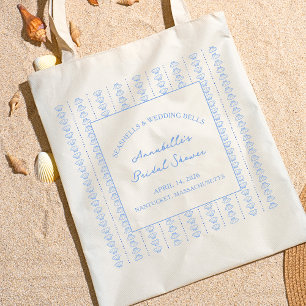 Seashells and Wedding Bells Bridal Shower Favor Tote Bag