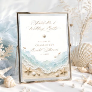 Seashells and Wedding Bells Bridal Shower Welcome Poster