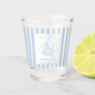 Seashells And Wedding Bells Coastal Bachelorette  Shot Glass