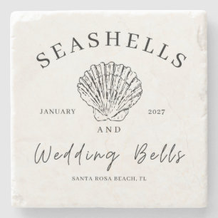 Seashells and wedding bells coaster