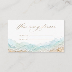 Seashells and Wedding Bells How Many Kisses Game Enclosure Card