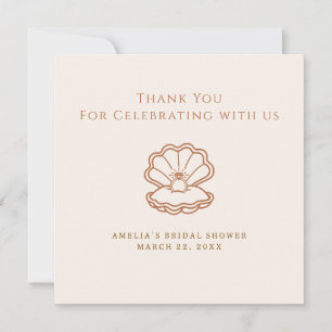 Seashells and Wedding Bells Thank You Note Card