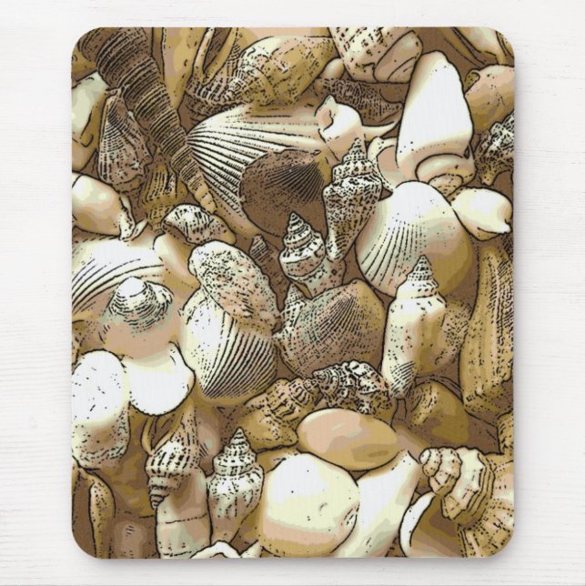 Seashells at the Beach Mouse Mat (Front)