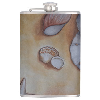 Seashells at the Seashore  Hip Flask