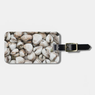 Seashells background luggage tag