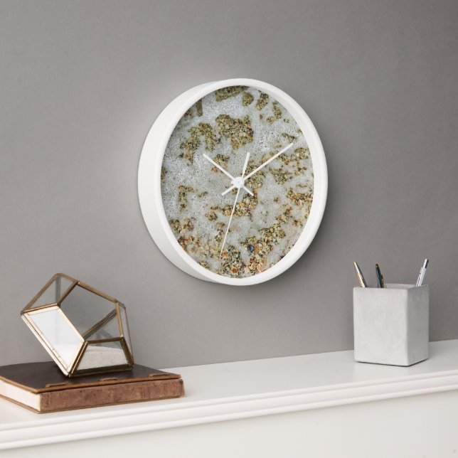 Seashells Beach Foam Beach Theme Clock (Office)