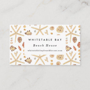 Seashells Beach House Cottage B&B Vacation Rentals Business Card