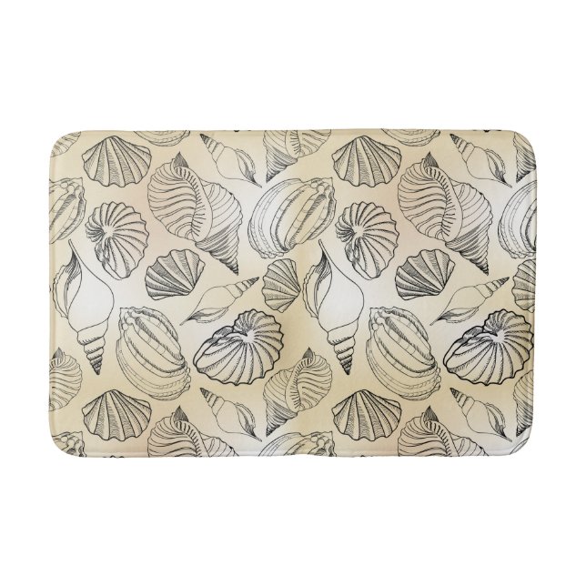 Seashells Beach House Nautical Bath Mat (Front)
