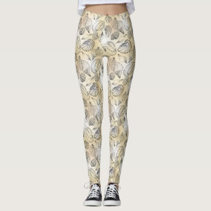 Seashells Beach House Nautical Leggings
