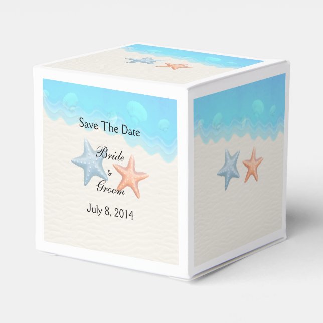Seashells Beach Save The Date Favour Box (Back Side)