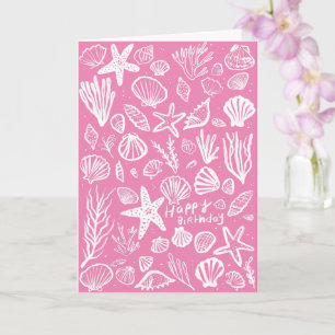 Seashells Beach Shells Ocean Happy Birthday  Card