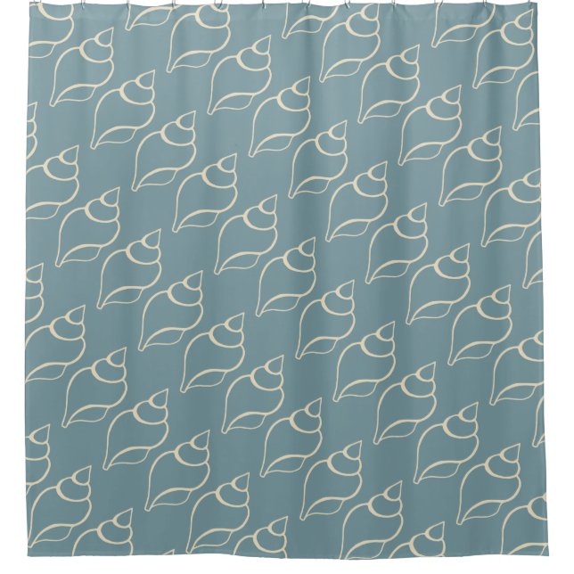 Seashells Beach Shower Curtain (Front)