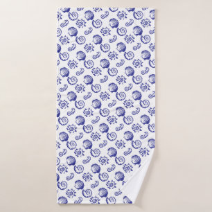 Seashells Beach symbols Bath Towel