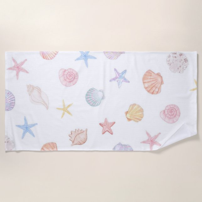 SeaShells Beach Towel (Front)