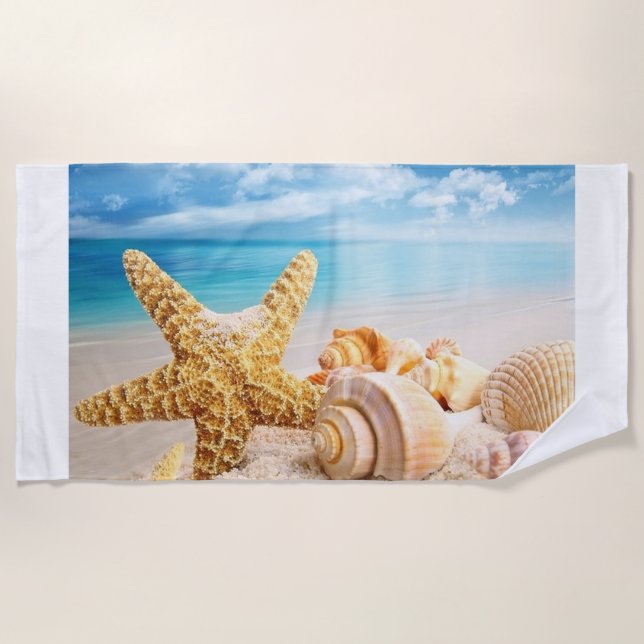 Seashells Beach Towel (Front)