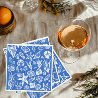 Seashells Beach Wedding Blue White Cute Seaside