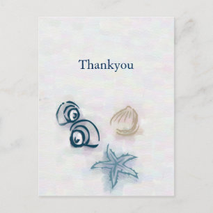 Seashells beach wedding Thank You Cards