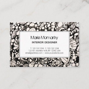 Seashells Black and white Business Card