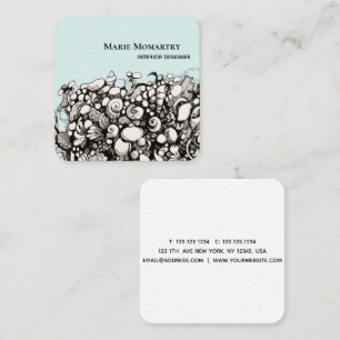 Seashells Black and white Business Card