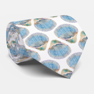 Seashells Blue Tie