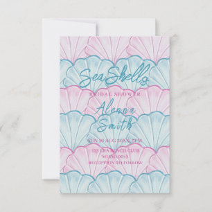 seashells bridal magical bridal shower invitation
