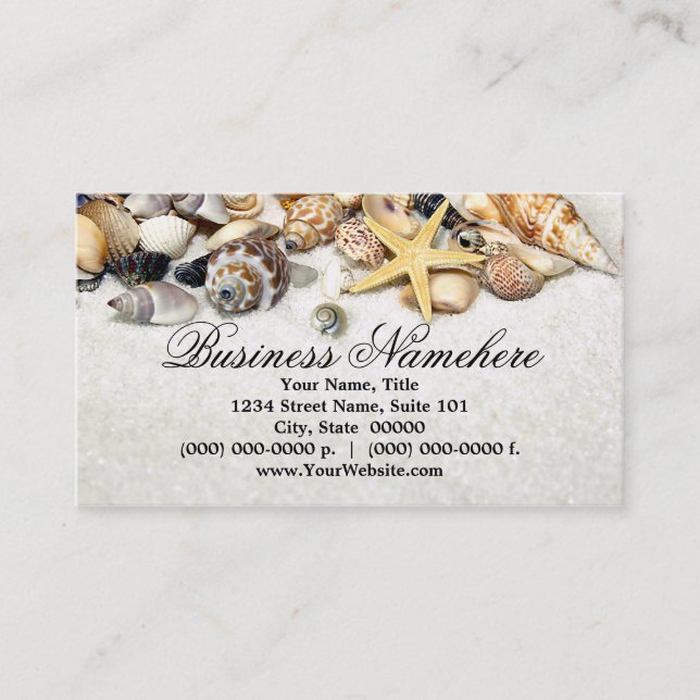 Seashells Business Cards (Front)