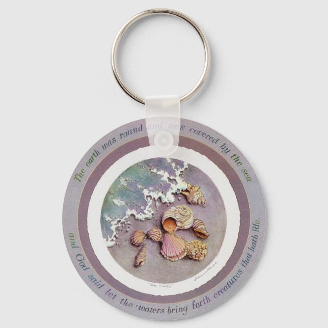 SEASHELLS by SHARON SHARPE Key Ring (Front)