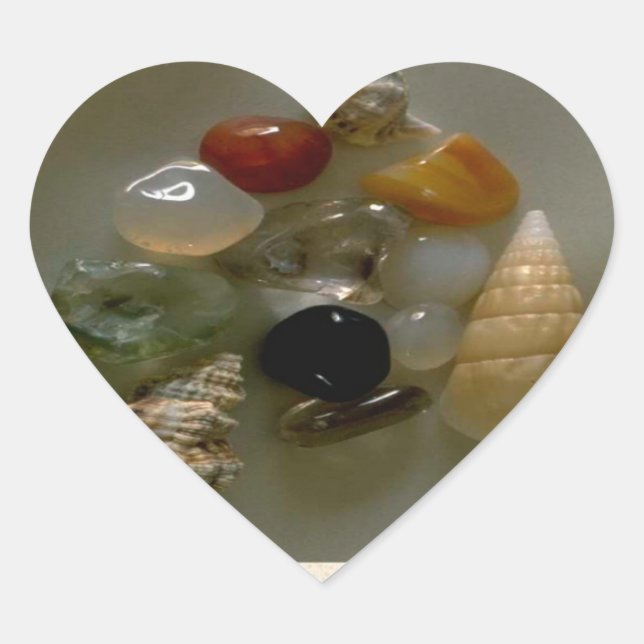 Seashells by the Seashore- Heart Sticker (Front)
