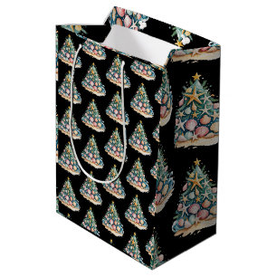 SeaShells Christmas Tree Ocean Water Starfish Medium Gift Bag