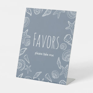 Seashells Coastal Bridal Shower Favours Sign