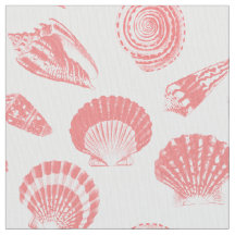 Seashells - coral pink and white