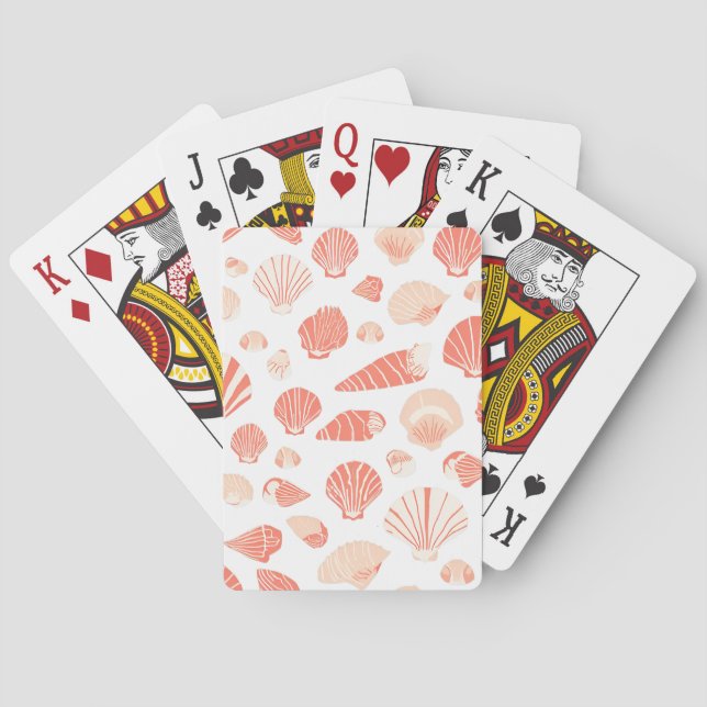 Seashells | Cute Ocean Beach Playing Cards (Back)