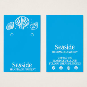 SEASHELLS Earring Necklace Jewellery Display Card