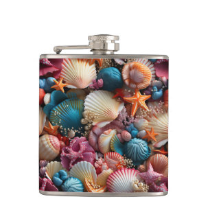 Seashells Hip Flask