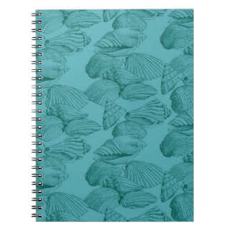 Seashells in Aqua Notebook