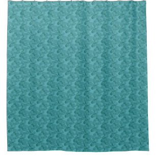 Seashells in Aqua Shower Curtain