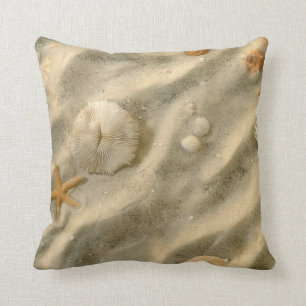 Seashells In Sand Cushion