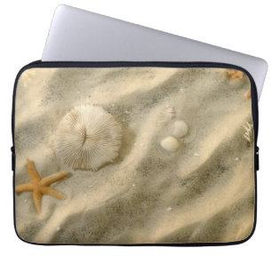 Seashells In Sand Laptop Sleeve