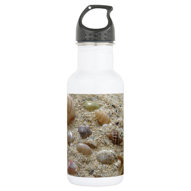 Seashells In The Sand 532 Ml Water Bottle (Front)