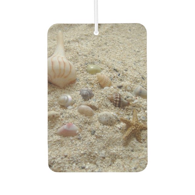 Seashells In The Sand Car Air Freshener (Front)