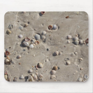 Seashells in the Wet Sand Mouse Mat