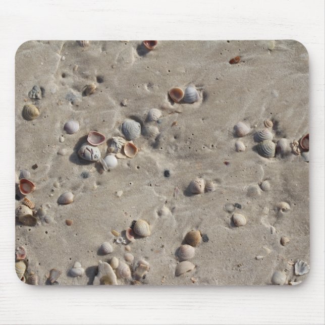 Seashells in the Wet Sand Mouse Mat (Front)