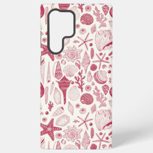 Seashells in Viva Magenta- Colour of the Year 2023 Samsung Galaxy Case