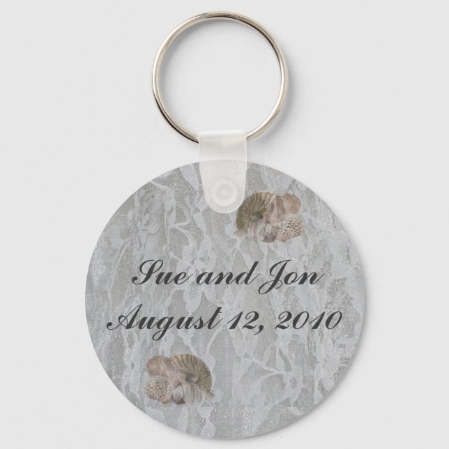 SeaShells & Lace Key Ring (Front)