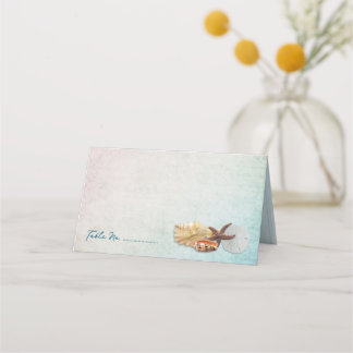 Seashells Living Seas Wedding Escort Place Cards