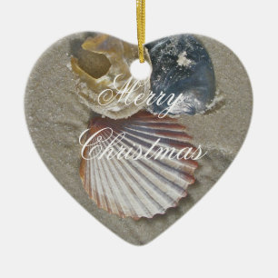 Seashells Merry Christmas Ornament