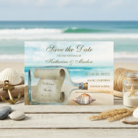 Seashells Message in a Bottle | Nautical Wedding