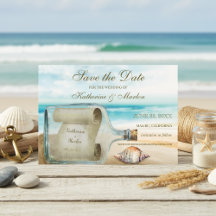 Seashells Message in a Bottle | Nautical Wedding
